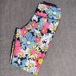 Flower print Feed Me Fight Me leggings